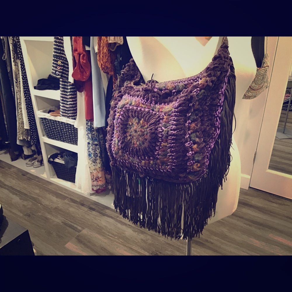 Carlos Falchi Fringe boho bag